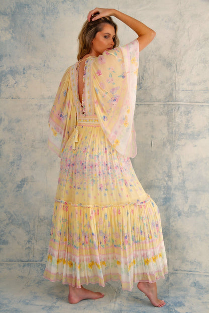 Angel Maxi Dress - Flowerbomb Lemon