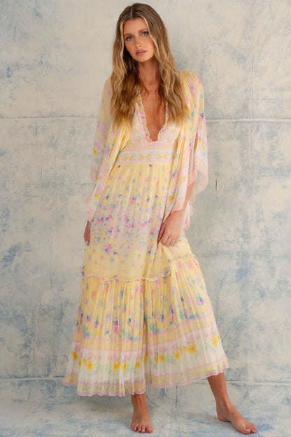 Angel Maxi Dress - Flowerbomb Lemon