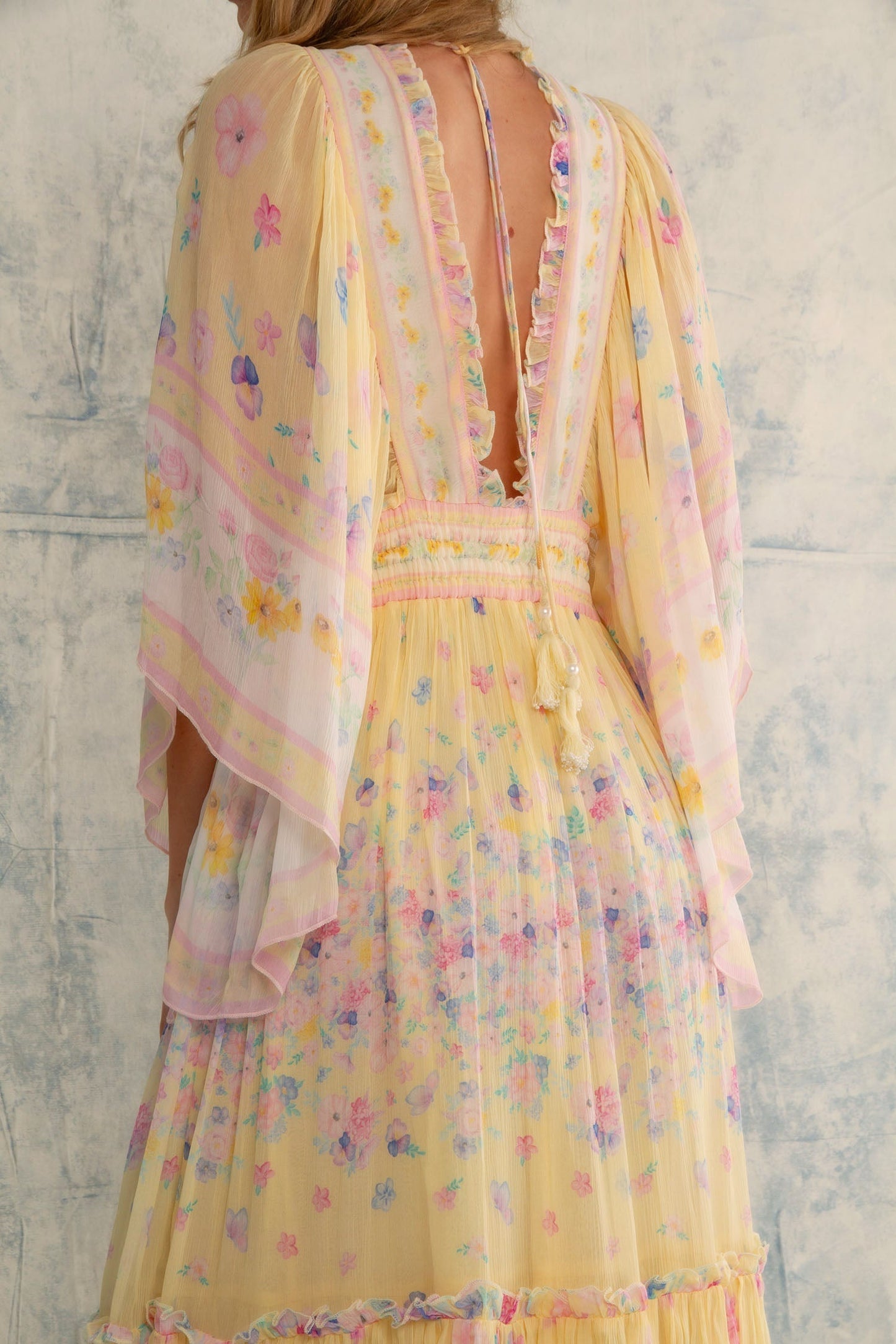 Angel Maxi Dress - Flowerbomb Lemon