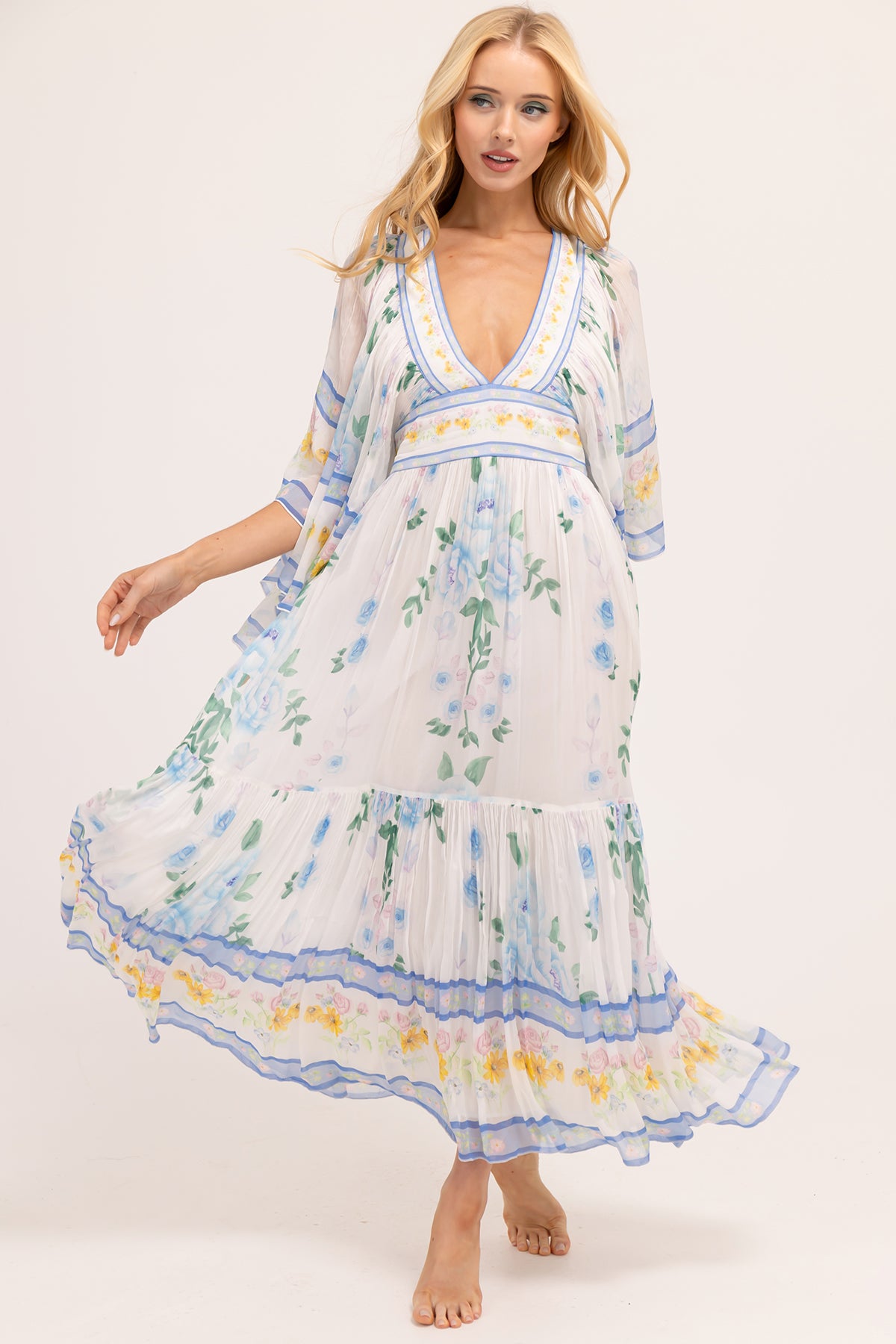 Angel Maxi Dress - Blue Posey Wallpaper