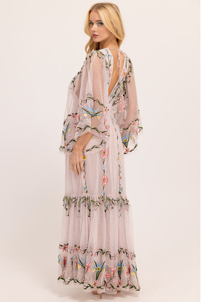 Angel Maxi Dress - Filigree Nouveau Lavender