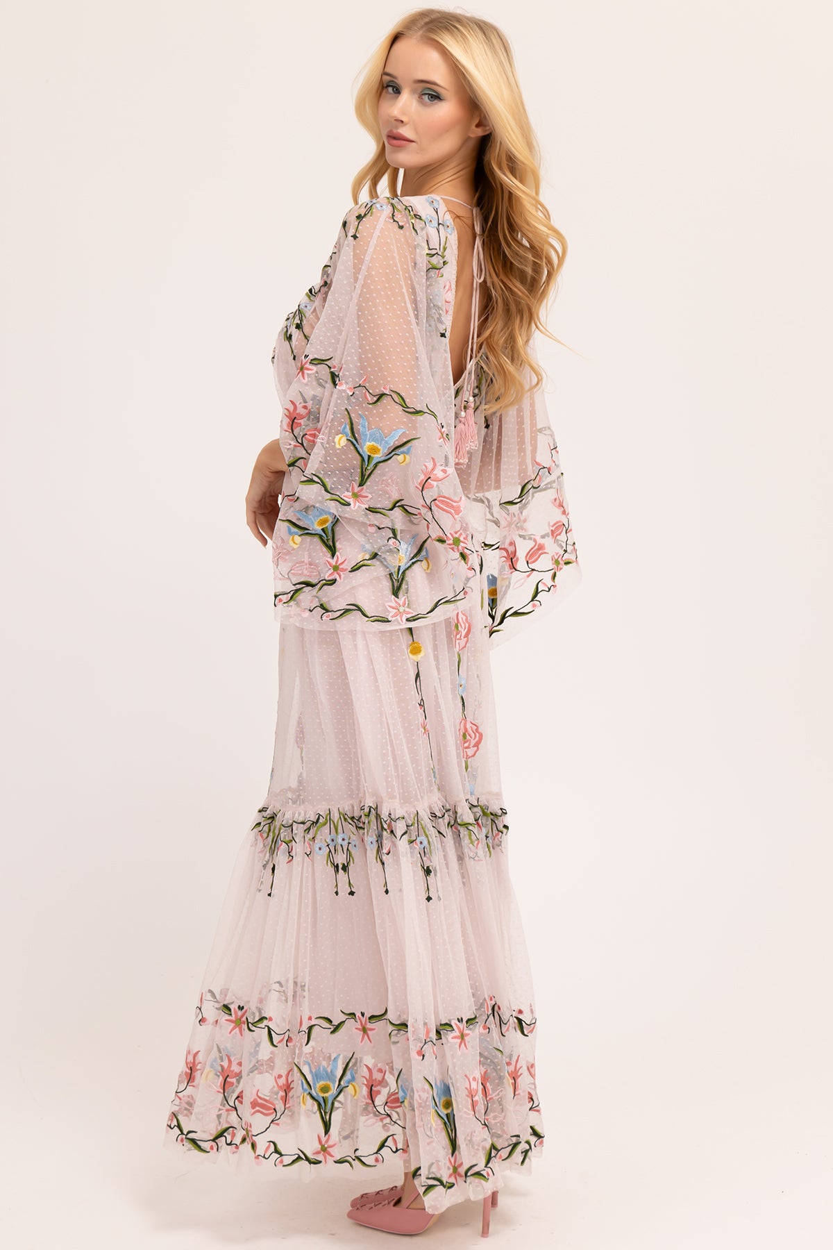 Angel Maxi Dress - Filigree Nouveau Lavender