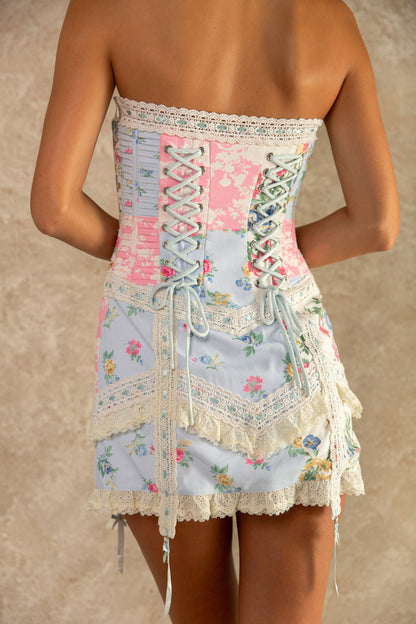 Cabbage Tree Lane - Lace Up Corset Mini Dress