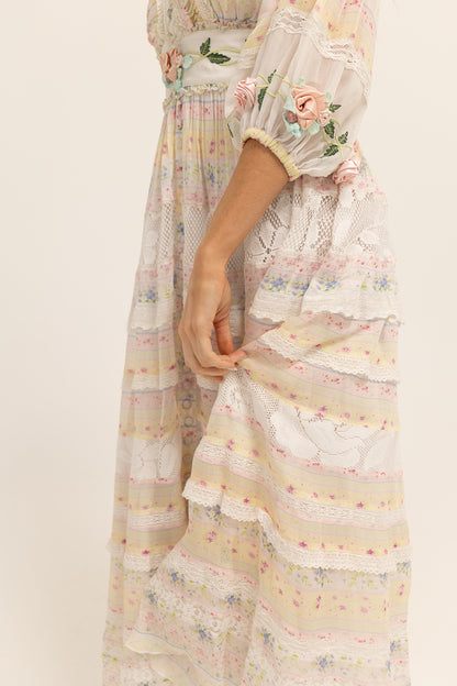 Meadow Day Dress Watercolour Border