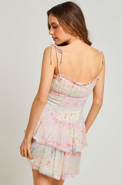 Vienna Camisole Mini Dress - Watercolour Medley